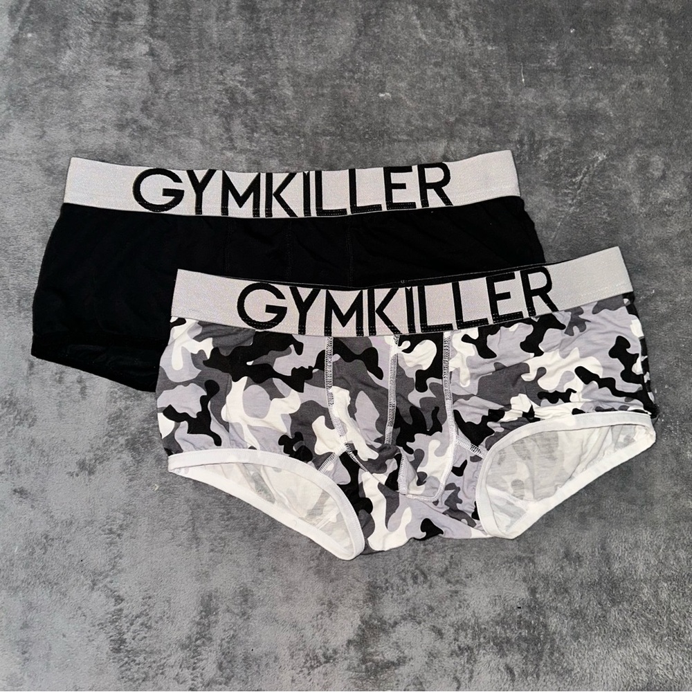 Gymkiller - Men’s Boxer Briefs - Black/Camo - XL